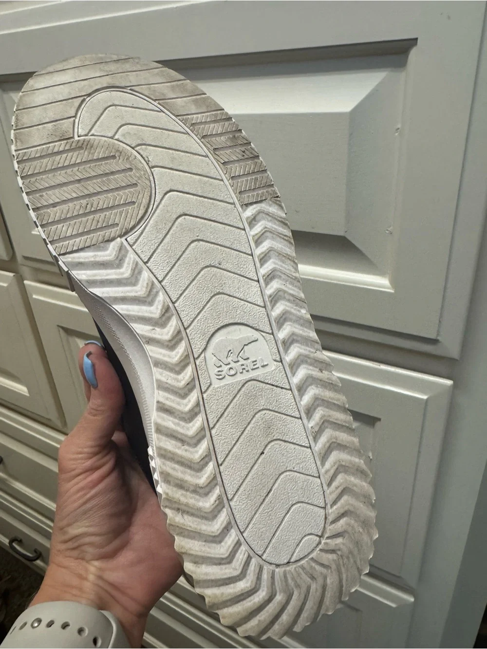Sorel Waterproof Black Lace-Up Sneakers with White Platform Sole